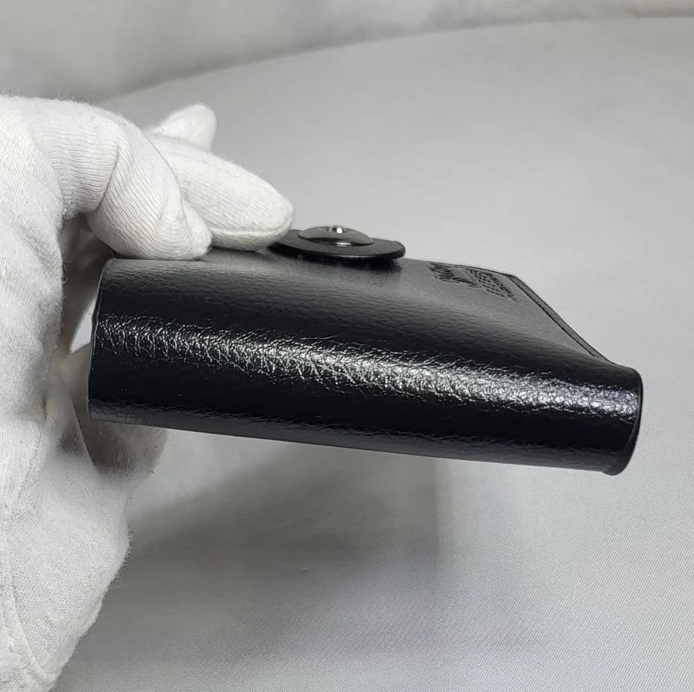 Slim Black PU Bifold Leather Wallet With Magnetic Closure